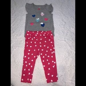 Carter’s baby girl heart outfit ❤️